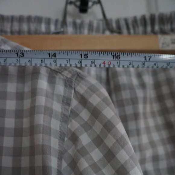100% Cotton Grey Gingham Plaid Pajama set - Picture 5 of 8